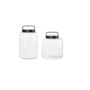 Clear Glass Jar With Metal Lid For Preserving Spices Coffee <b>Beans</b> Tea Leaves Dry Fruits Cereals And <b>Baking</b> Supplies - Product Image 1