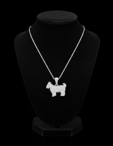 Pendentif Chèvre Iced Out en Or 10K 14K avec Diamants, Collier Breloque Animale Hip Hop pour Hommes et Femmes, Bijou Statement pour Rappeurs - Product Image 4