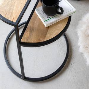 Mesa auxiliar Vandana Lyra Aureo de madera de mango y metal - Product Image 2