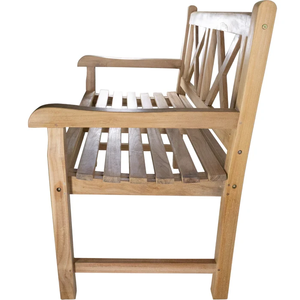 Outdoor Solid Teak <b>Bench</b> with Natural Solid Wood Finish Customizable Color for Home Garden Patio Hospital & Park Use - Product Image 3