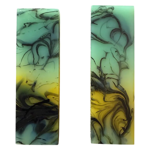 Plaquettes de manche de couteau en résine naturelle et bois d'Inde pour lames, en résine acrylique, matériau coloré pour couteaux - Product Image 6