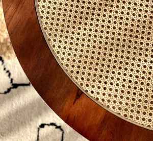 Mesa de Centro KOVO RTTAN de Madera de Mango Ligera y Duradera con Tapa de Vidrio para Muebles de Sala de Estar - Product Image 3