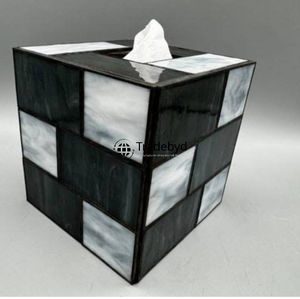 Boîte à mouchoirs en os incrusté de qualité supérieure, porte-mouchoirs élégant fait à la main, décoration de luxe pour la maison, Tradebyd - Product Image 1