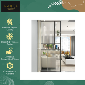Divisor de Habitaciones Moderno de Acero Inoxidable de Primera Calidad, Panel Deslizante, Impermeable, Plegable, para Oficina y Restaurante - Product Image 4