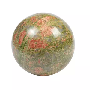 Vente en gros de cristaux de pierre naturelle Agate Gemstone et Unakite Stone Sphere Ball Style Religieux Pierre de guérison en vrac à vendre - Product Image 1