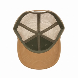 Casquette Trucker Sportive Unisexe à 6 Panneaux pour l'Extérieur, Vert Olive et Marron, en Maille, Réglable, Vente en Gros, Logo Personnalisé, OEM ODM, Faible MOQ, Quatre Saisons - Product Image 5