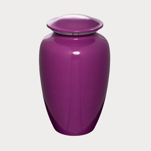 Urna de cremación clásica morada personalizable para adultos, tamaño mediano, contenedor para cenizas conmemorativas. - Product Image 1