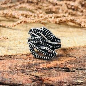 Bague Vintage Bohème à Pois Tribaux en Laiton pour Femme, Plaqué Argent, Motif Ethnique, Cadeau de Mariage et Fiançailles, Bijou de Doigt, Vente en Gros - Product Image 2