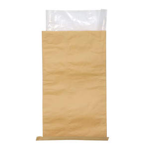 Bolsa Tejida Laminada de Papel Kraft para Empaque a Granel y Envío de Exportación 25kg 50kg, Refuerzo Superior, Forro de PE Opcional - Product Image 1