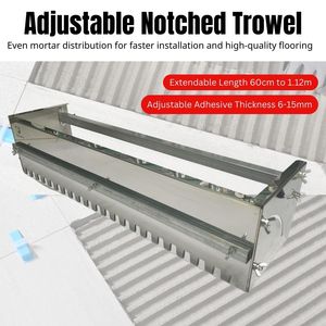 Thien Quang Smart Tools Stainless Steel <b>Tile</b> Trowel Adjustable Length Notched <b>Tile</b> <b>Leveling</b> Spreader Tool 500-1100mm 3 Years - Product Image 2