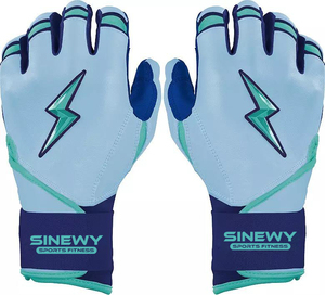 Guantes de Bateo de Béisbol SINEWY SPORTS, Color Verde Azulado, Spandex y Nailon, Duraderos, para Entrenamiento, para Adultos, Ambidiestros, con Cierre de Gancho y Bucle - Product Image 2