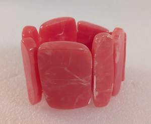Coral Cuff <b>Bracelet</b> Unisex Classic Fashion Jewelry Red Oval Shape <b>Bangle</b> Handmade Jewelry Piece for Boutique Fashion Collections - Product Image 2