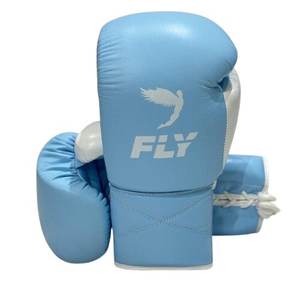 Gants de boxe Fly Superlace X Baby Blue à lacets pour entraînement et sparring professionnel 8oz-16oz - Product Image 1
