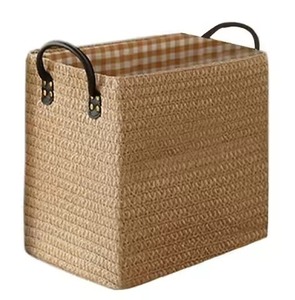 Cesta de Almacenamiento Rectangular de Mimbre Tejida a Mano, Ideal para Ropa, Cocina, Artículos Esenciales del Hogar y Accesorios Rústicos para el Hogar - Product Image 4