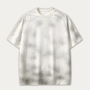 Men's Oversized <b>Tie</b>-Dye Short Sleeve T-Shirt O-Neck <b>Knitted</b> Casual Patterned Top - Product Image 3