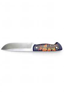 Cuchillo Utilitario de Hoja Fija de Acero Inoxidable con Mango Personalizado de Resina Epoxi con Diseño de Piña, Herramienta EDC - Product Image 5