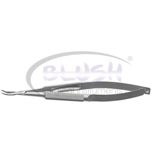 Castroviejo Curved Stainless Steel Needle Holder Microsurgical Suturing Instrument Eye <b>Precision</b> <b>Tool</b> By Blush Surgical - Product Image 2