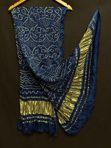 Dupatta en soie modale pure Rai Bandhej avec un design traditionnel fantaisie, collection de vêtements ethniques de qualité supérieure pour les occasions festives - Product Image 2