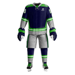 Nouvel uniforme de hockey sur glace adapté aux joueurs hommes et jeunes, conçu à partir de tissus de haute qualité pour un confort optimal - Product Image 4