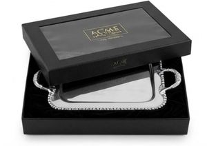 Plateau de service élégant en aluminium argenté pour la maison, la cuisine, la table, la vaisselle, les mariages et les fêtes à prix imbattables - Product Image 5