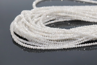 Perles facettées en diamant blanc AAA, forme rondelle, 1,8-2,2 mm, 16 pouces, pierre naturelle pour la fabrication de bijoux, prix de gros