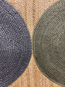 Alfombra de Yute Hecha a Mano de Alta Calidad, Forma de Medio Círculo, Antideslizante, Moderna y Abstracta, de Exportadores Indios, a Precio de Oferta - Product Image 4