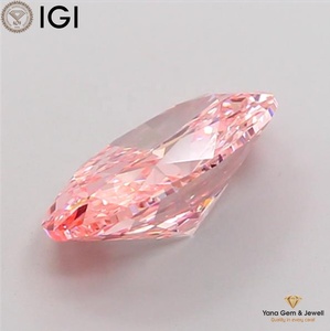 Forme ovale 2,50 CARAT avec certificat IGI Couleur rose vif fantaisie Clarté VS2 CVD Cultivé en laboratoire Pour bague signature Centre - Product Image 6