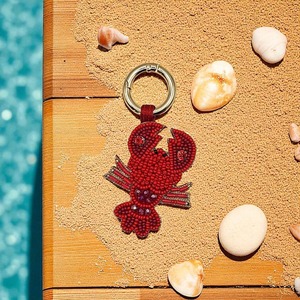 Llavero con Bordado de Flores y Cuentas: Colgante de Hibisco Hecho a Mano para Bolsos, Se Acepta Diseño Personalizado - Product Image 4