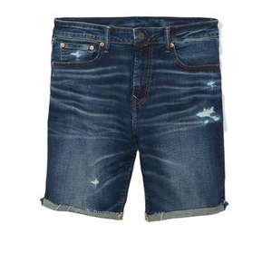 Shorts en jean décontractés vintage délavés avec logo brodé et strass, vente en gros, meilleure vente - Product Image 6