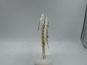 ต่างหูทองคำหรูหราเรียบง่ายเครื่องประดับงานแต่งงานสำหรับผู้หญิงทำจากของขวัญไข่มุกสเตอร์ลิงชุบทอง - Product Image 2