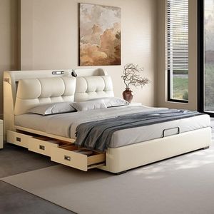 Meubles de chambre à coucher de qualité supérieure, lit avec pied de lit, cadre de lit king size en bois massif haut de gamme, fabrication artisanale, luxe, bois de qualité supérieure - Product Image 1