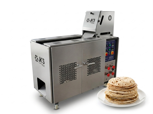 Presse à roti motorisée industrielle, machine à tortillas haute vitesse, métal résistant à la rouille, taille réglable, automatique, 600 pièces/heure - Product Image 2