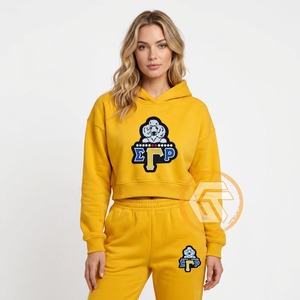Chándal Deportivo Personalizado de Alta Calidad, Transpirable, de Algodón y Felpa, Talla Grande, Color Sólido, para Mujer, Bordado con el Logotipo de la Hermandad Sigma Gamma Rho - Product Image 4