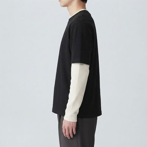 Sudadera Unisex Negra de Cuello Redondo, Manga Larga, Tejido Oversize, 100% Algodón, Transpirable y de Secado Rápido - Product Image 5