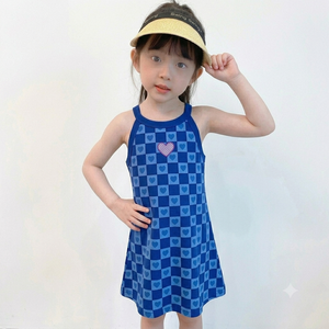 Vestido Camisero Liso Dulce de Verano 2025 para Niñas, Falda de Princesa de Seda Helada hasta el Tobillo para Niñas, Ropa de Venta Caliente al por Mayor - Product Image 6