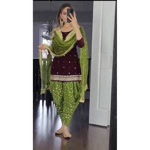 ชุดสูทปาร์ตี้ออกแบบโดยดีไซเนอร์สำหรับผู้หญิง doti salwar dupatta - Product Image 4