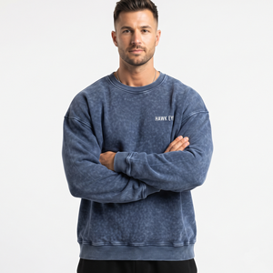 Sweat-shirt à épaules tombantes en coton 100% délavé à l'acide pour hommes, vente en gros, sweat-shirt de haute qualité - Product Image 1