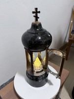 Accessoires de pierre tombale européenne Lanternes de tombes en granit Lanterne commémorative de cimetière en pierre pour funérailles