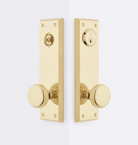 Elegante Tirador de Doble Puerta de Acero Inoxidable Gris para Muebles del Hogar, Personalizable con Cerradura de Puerta de Pasaje y Privacidad - Product Image 6