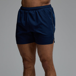 Men's Solid Color Quick Dry Gym Shorts With Side Stripe <b>Elastic</b> Waist Mid Length Casual Sportwear - Product Image 1