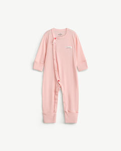 Mameluco ajustado de manga larga con cremallera para bebé recién nacida, de Lyocell y Spandex, ODM Vietnam - Product Image 1