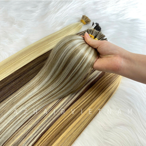 Extensiones de cabello lacio de queratina con punta I de cabello humano puro 100%, proveedor mayorista de cabello vietnamita Real de Color personalizado - Product Image 5