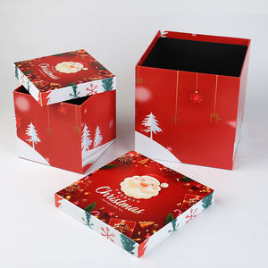 Juego de Cajas de Regalo de Navidad Biodegradables y Ecológicas Personalizadas, Caja con Tapa de Papel Especial, Laminación Mate, Tamaño Libre, Caja Rígida Personalizada - Product Image 3