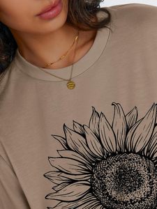 Camiseta de Moda para Mujer, Manga Larga, Cuello Redondo, Algodón, Transpirable, Cómoda, Informal, Básica, Proveedor de Ropa al por Mayor - Product Image 2