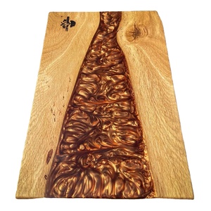 Tabla de cortar de madera de primera calidad con pieza de vajilla decorativa de Arte de resina epoxi para hogares, hoteles y cocinas - Product Image 4