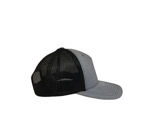 Casquette Trucker Tendance Bicolore Gris Anthracite 5 Panneaux avec Logo Patch PVC Personnalisé, Casquette en Maille Respirante pour le Sport, Fournisseur en Gros - Product Image 2