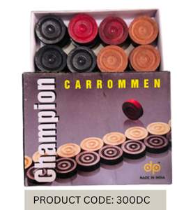 <b>Wooden</b> Carrom Men Chess Set Double Sided Threaded <b>Game</b> Pieces Educational Board <b>Game</b> Custom Printing Portable for 2 Players - Product Image 1