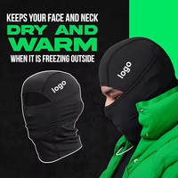 Masque de ski respirant imperméable fin avec logo personnalisé, protection solaire pour le visage et le cou, en peluche, pour le vélo, unisexe