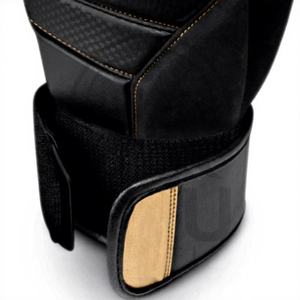 Guantes de Boxeo de Cuero Negro y Dorado de 12 oz con Cierre de Velcro, Guantes de Entrenamiento para Adultos |   Guantes de Boxeo de Cuero de Primera Calidad con Logotipo Personalizado - Product Image 6