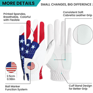 Guantes de Golf de Piel de Cabretta Antideslizantes al por Mayor para Hombre y Mujer, con Logotipo Personalizado, Material Suave de Piel de Oveja, Equipo Deportivo - Product Image 2